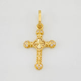 Dije Cruz Trebol 1.1g / 2.5cm Oro Amarillo 18K