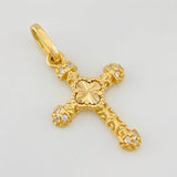 Dije Cruz Trebol 1.1g / 2.5cm Oro Amarillo 18K