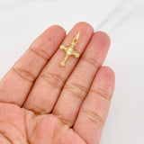 Dije Cruz Trebol 1.1g / 2.5cm Oro Amarillo 18K