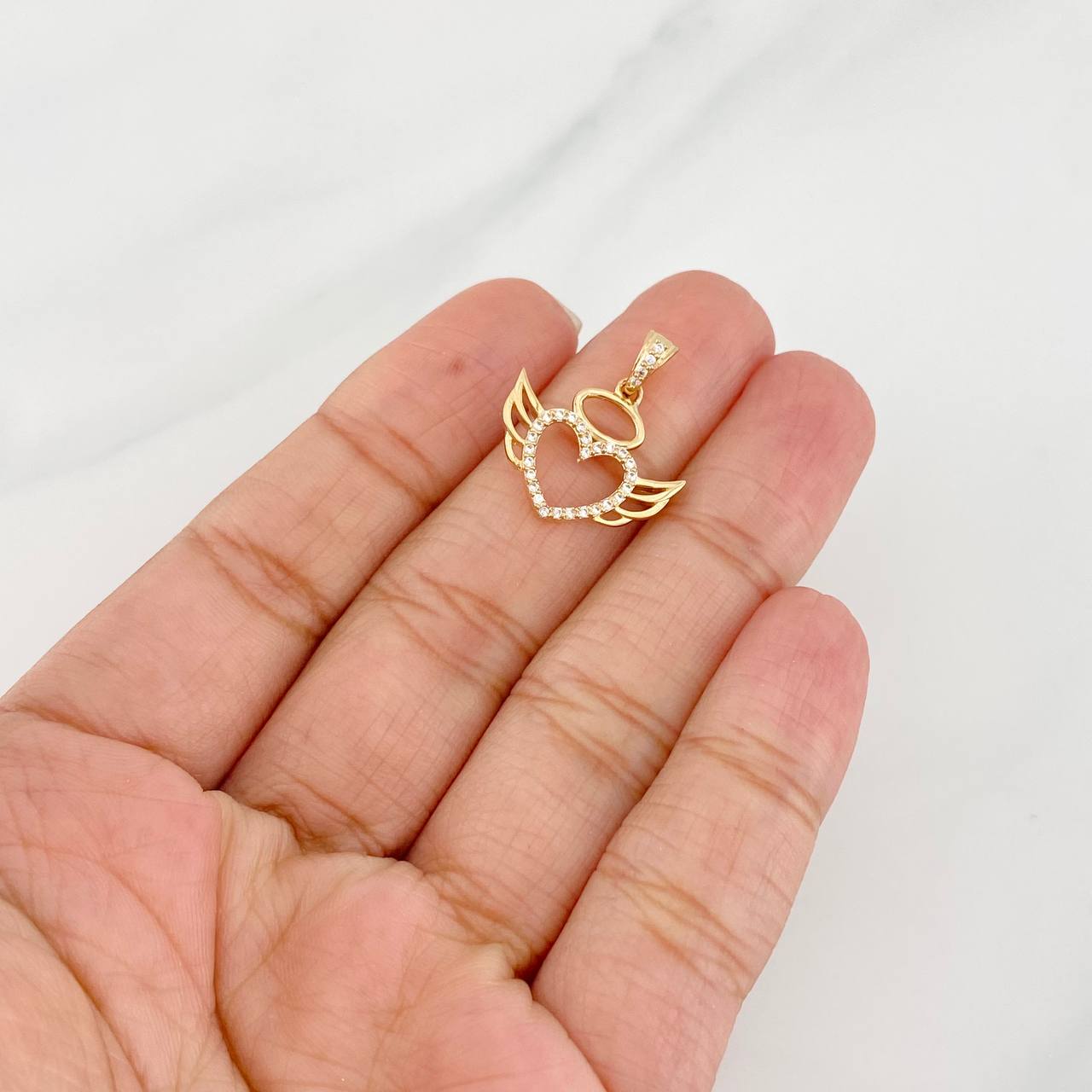 Dije Corazon Alas 1.55g / 2cm Oro Amarillo 18K