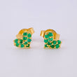 Topos Corazón Esmeraldas 40pts 1.05gr / 5mm Oro Amarillo 18K
