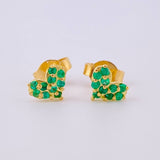 Topos Corazón Esmeraldas 40pts 1.05gr / 5mm Oro Amarillo 18K