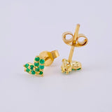 Topos Corazón Esmeraldas 40pts 1.05gr / 5mm Oro Amarillo 18K