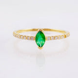 Anillo Solitario Gota 1.25gr / T6 1/2 / Oro Amarillo 18K *