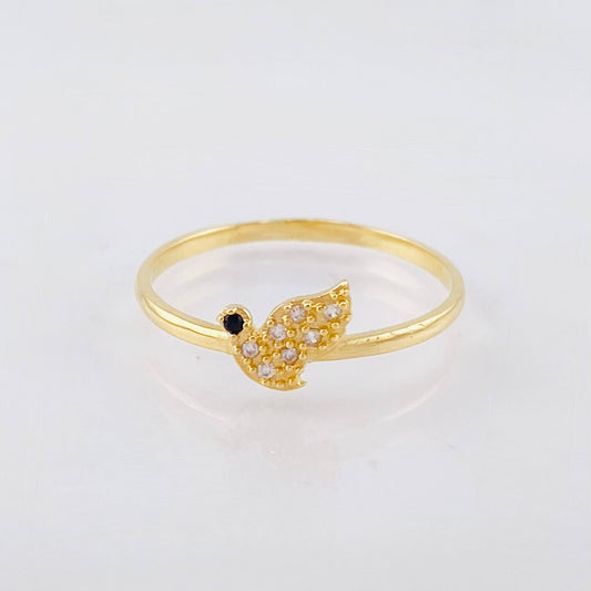 Anillo Paloma 1.25gr / T8 1/4 / Oro Amarillo 18K