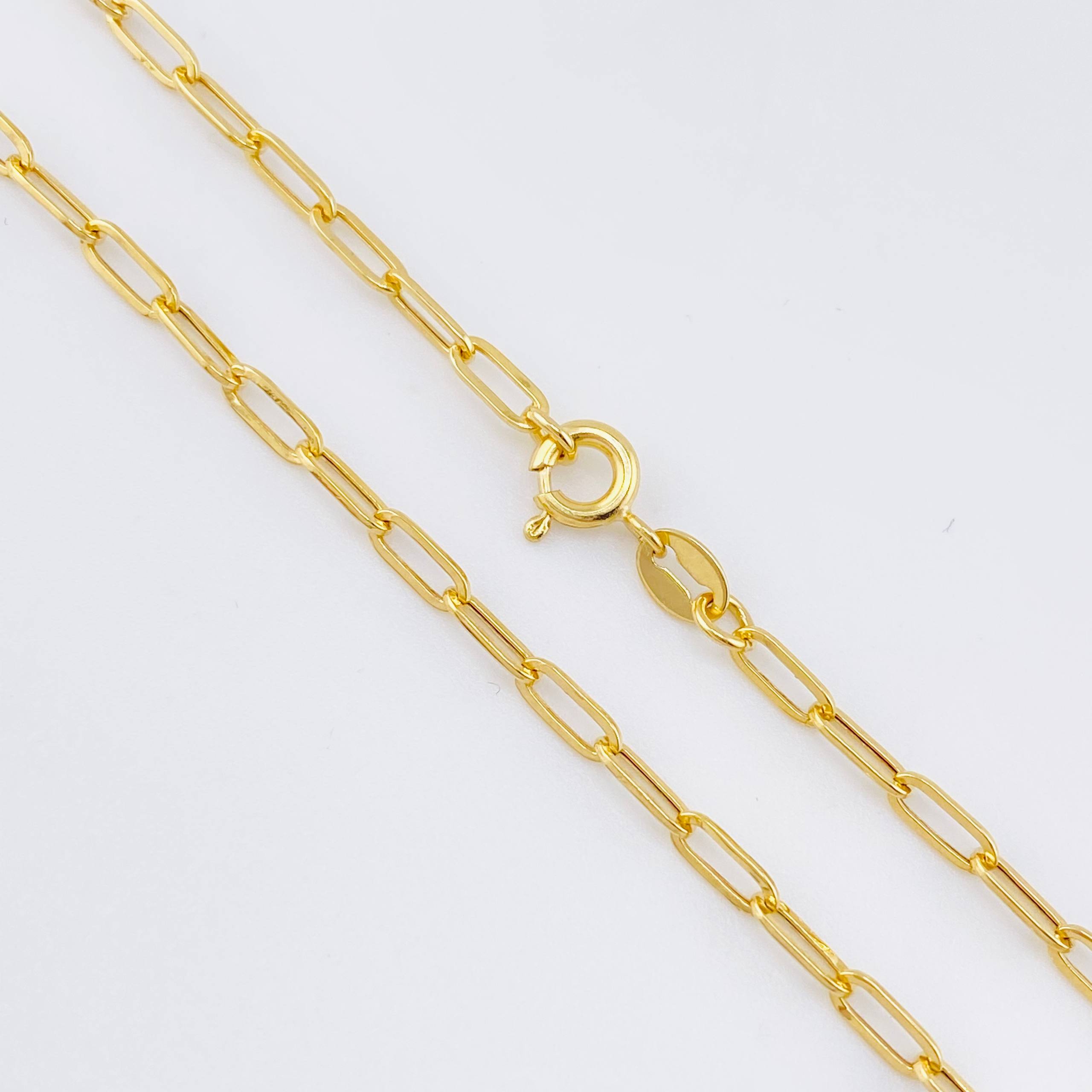 Cadena Cajon 1.6gr / 45cm / 2.2mm Oro Amarillo +3 18K