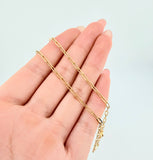 Cadena Cajon 1.6gr / 45cm / 2.2mm Oro Amarillo +3 18K