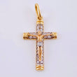 Dije Cruz Borde Rayado 2.1gr / 3.3cm / Oro Amarillo 18K
