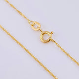 Set Cadena y Dije Singapur + Ancla 1.25gr / 45cm / Oro Amarillo 18K (Oferta)