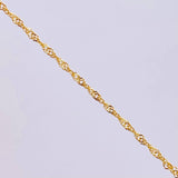 Set Cadena y Dije Singapur + Ancla 1.25gr / 45cm / Oro Amarillo 18K (Oferta)