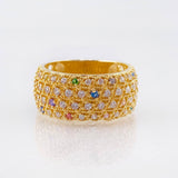 Anillo Mallas Diagonales 7.45gr / T7 1/2 / Oro Amarillo 18K