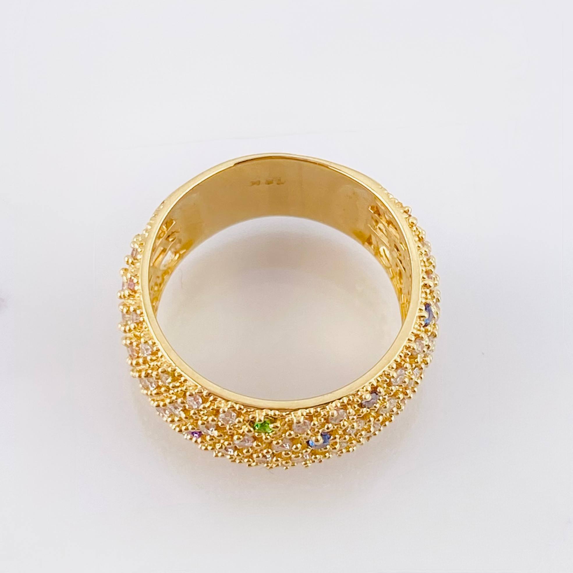 Anillo Mallas Diagonales 7.45gr / T7 1/2 / Oro Amarillo 18K