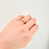 Anillo Cruz Cristo 4.3gr / T9 / Oro Amarillo 18K ©