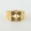 Anillo Sello Rombo Tribal 6.4gr / T10 1/2 / Oro Amarillo 18K *