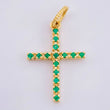 Dije Cruz Esmeraldas 11pts 0.9gr / 2.2cm / Oro Amarillo 18K ©