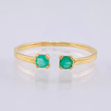 Anillo Esmeraldas 18pts 1.1gr / T5 3/4 / Oro Amarillo 18K