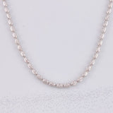 Cadena Morse Diamantada 4.9g / 40cm / 1.8mm Oro Blanco 18K