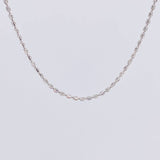 Cadena Morse Diamantada 4.9g / 40cm / 1.8mm Oro Blanco 18K
