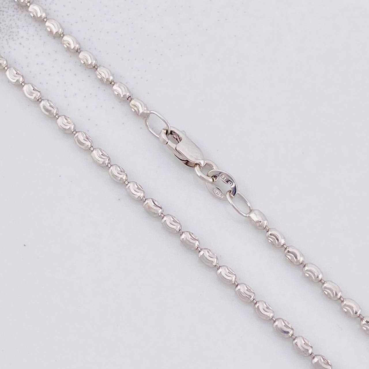Cadena Morse Diamantada 4.9g / 40cm / 1.8mm Oro Blanco 18K