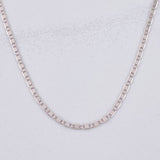Cadena Plana 2.15g / 50cm / 1.5mm Oro Blanco 18K