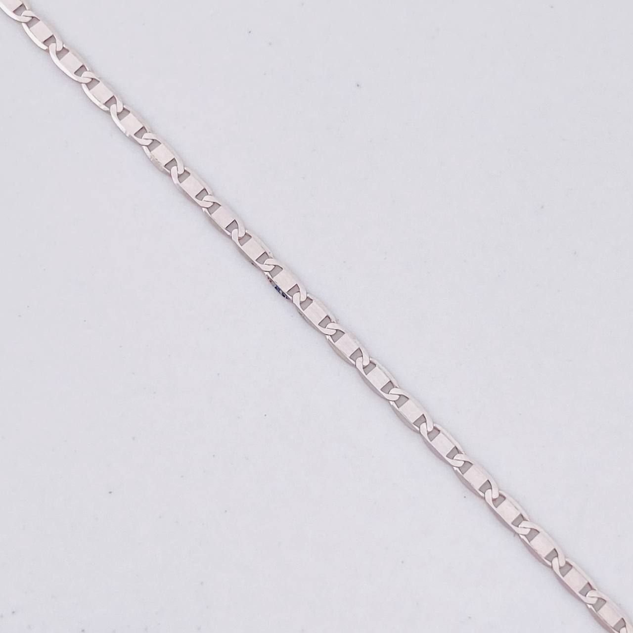 Cadena Plana 1.75g / 40cm / 1.5mm Oro Blanco 18K