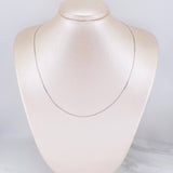 Cadena Plana 2.15g / 50cm / 1.5mm Oro Blanco 18K