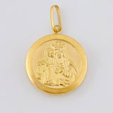 Dije Virgen Del Carmen Mate 2.2 g / 3.2 cm Oro Amarillo 18K