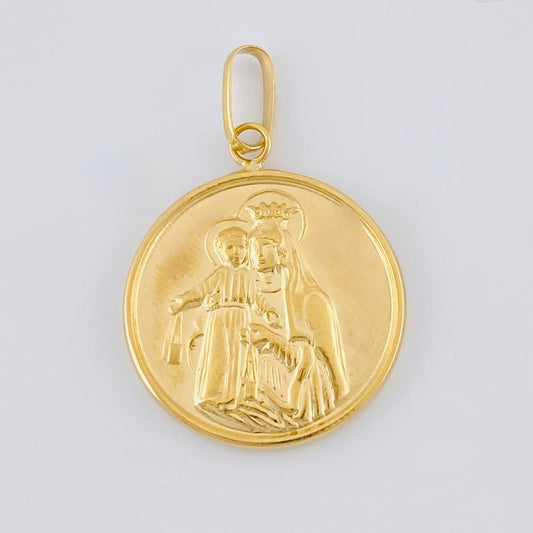 Dije Virgen Del Carmen Mate 1.75 g / 3 cm Oro Amarillo 18K