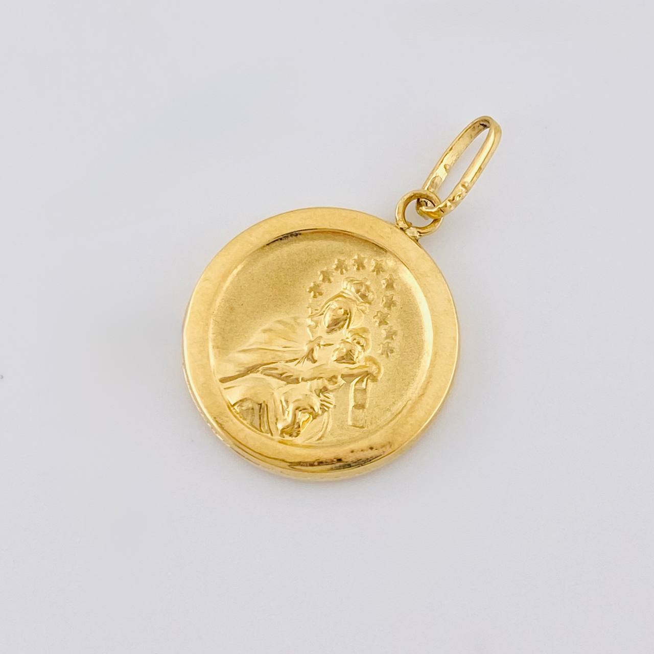 Dije Virgen Del Carmen Mate 1.1 g / 2.4 cm Oro Amarillo 18K