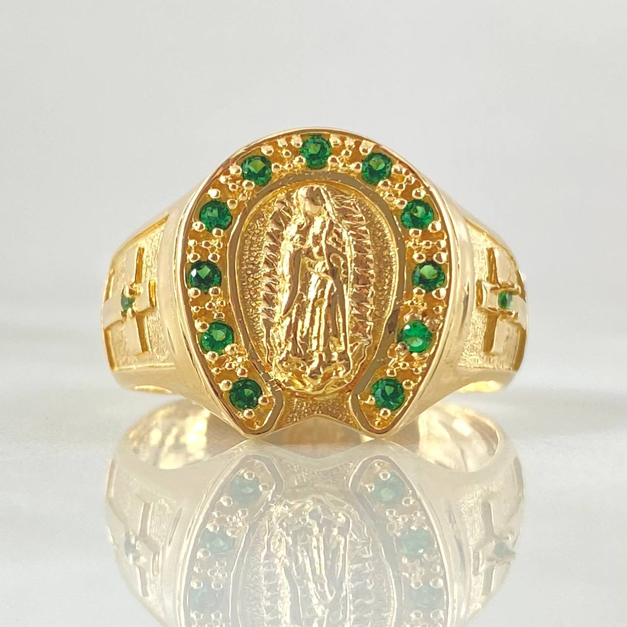 Anillo Virgen Guadalupe Herradura 7.35gr / T10 / Oro 18K