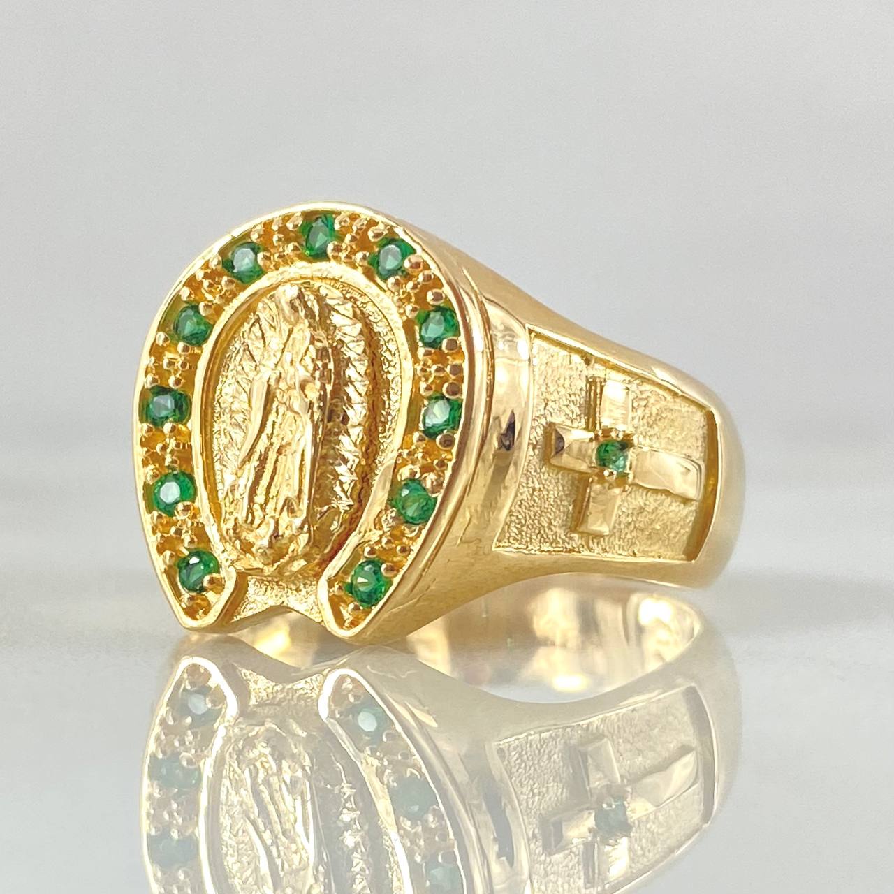Anillo Virgen Guadalupe Herradura 7.35gr / T10 / Oro 18K