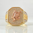 Anillo Aguila Enjaulada 7.35gr / T9 / Oro 18K