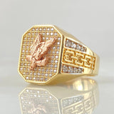 Anillo Aguila Enjaulada 7.35gr / T9 / Oro 18K