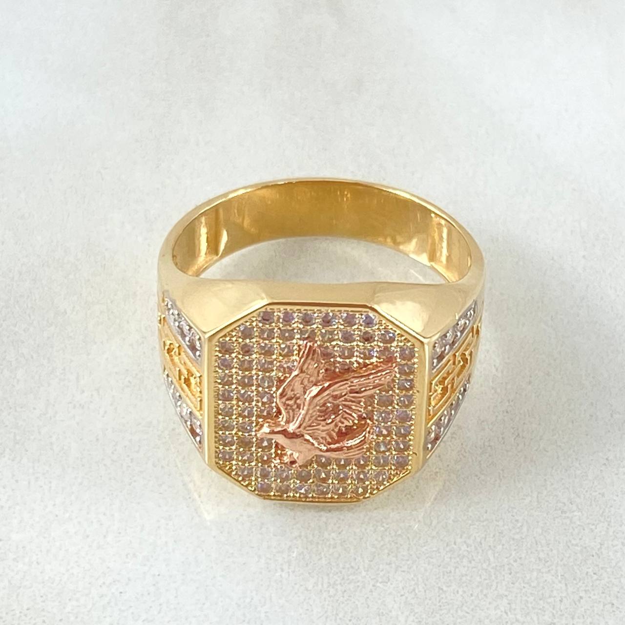 Anillo Aguila Enjaulada 7.35gr / T9 / Oro 18K