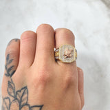 Anillo Aguila Enjaulada 7.35gr / T9 / Oro 18K