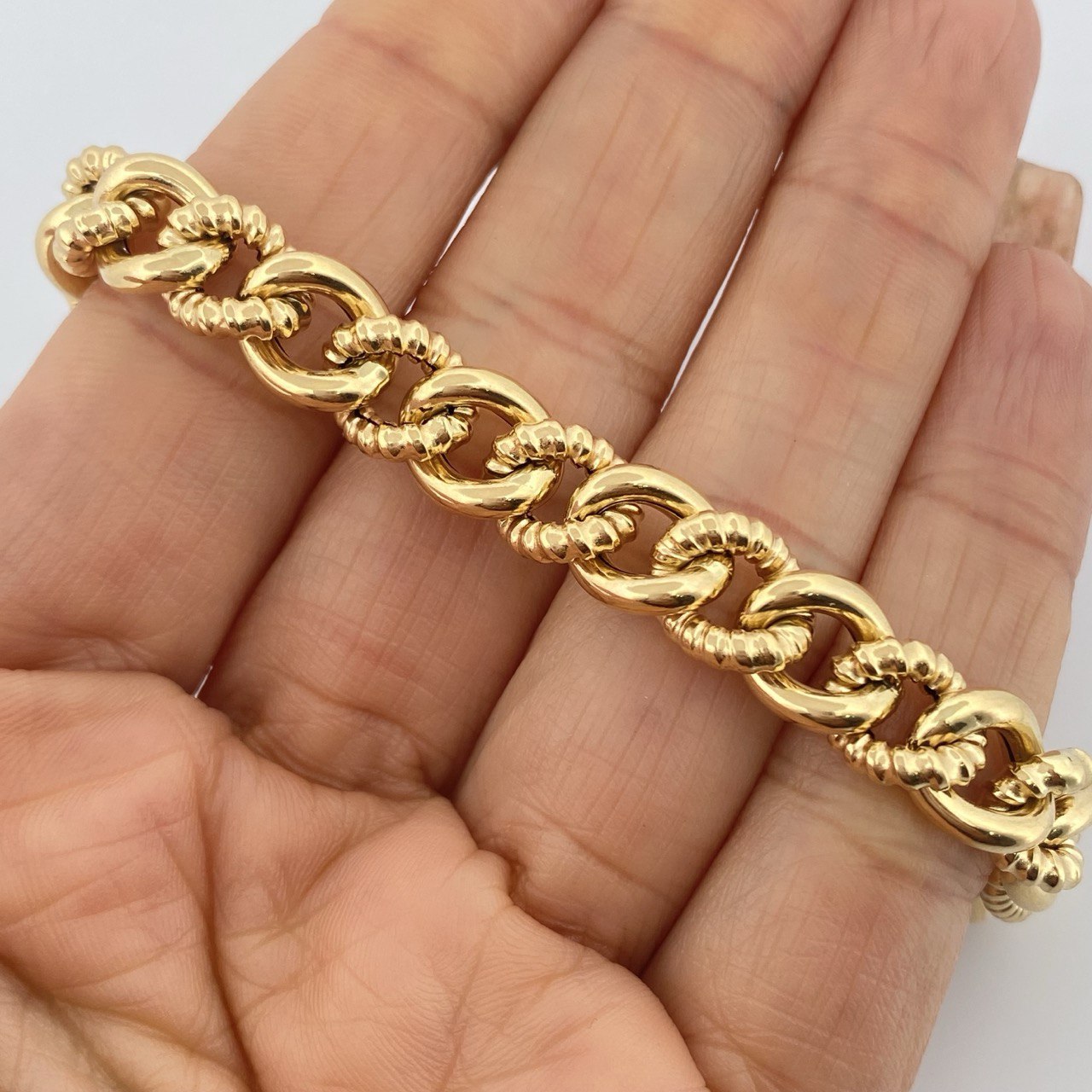 Pulso Cubano 10.55gr / 20cm / +1 Oro 18K $