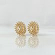 Topos Virgen Maria 1.55gr / 1cm / Circones Blancos Oro Amarillo 18K ©