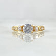 Anillo Solitario Carril Tupido 2.25gr / T5 1/2 / Cricones Blancos Oro Amarillo 18K