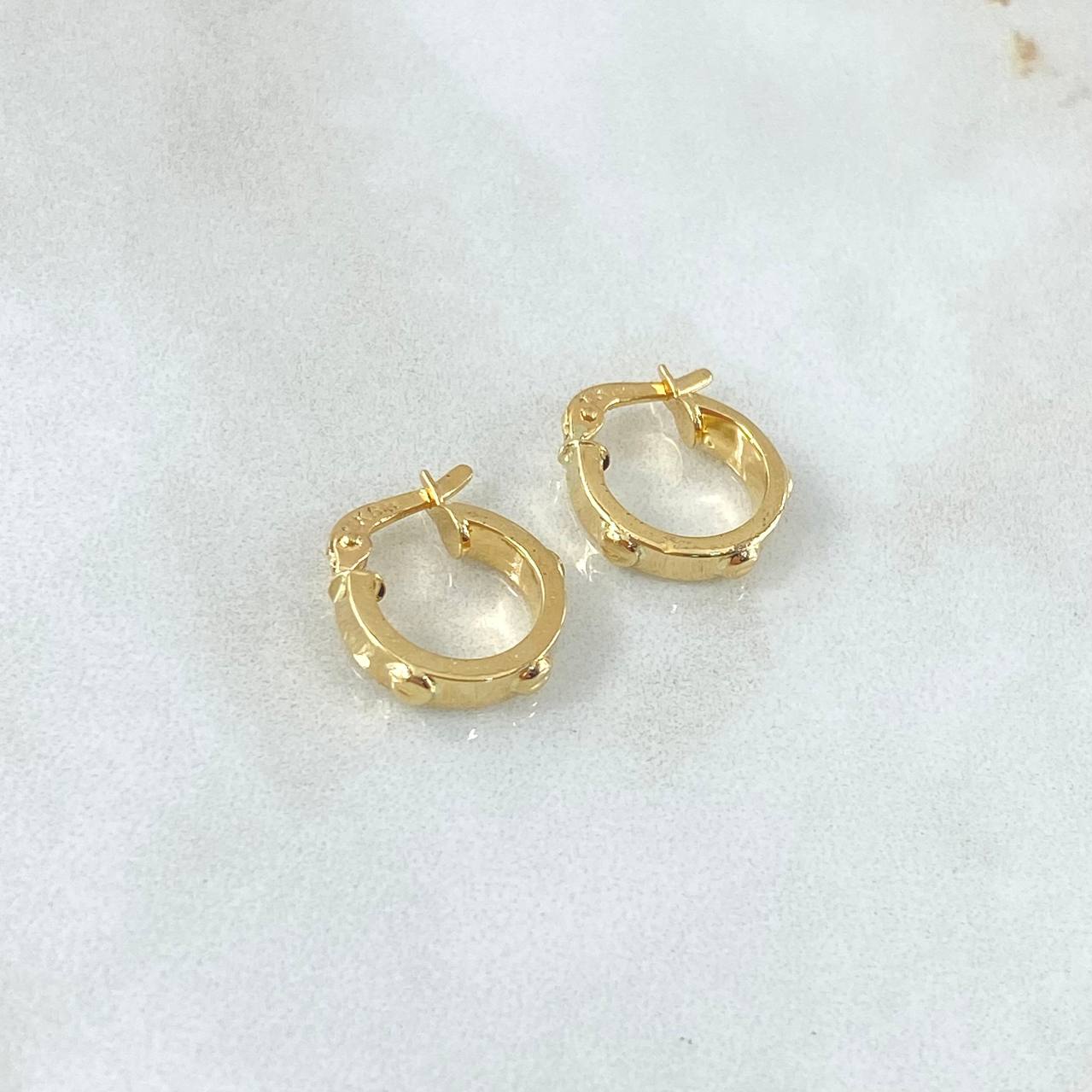 Candongas Tornillo 1.35gr / 1.3cm / Oro Amarillo 18K *