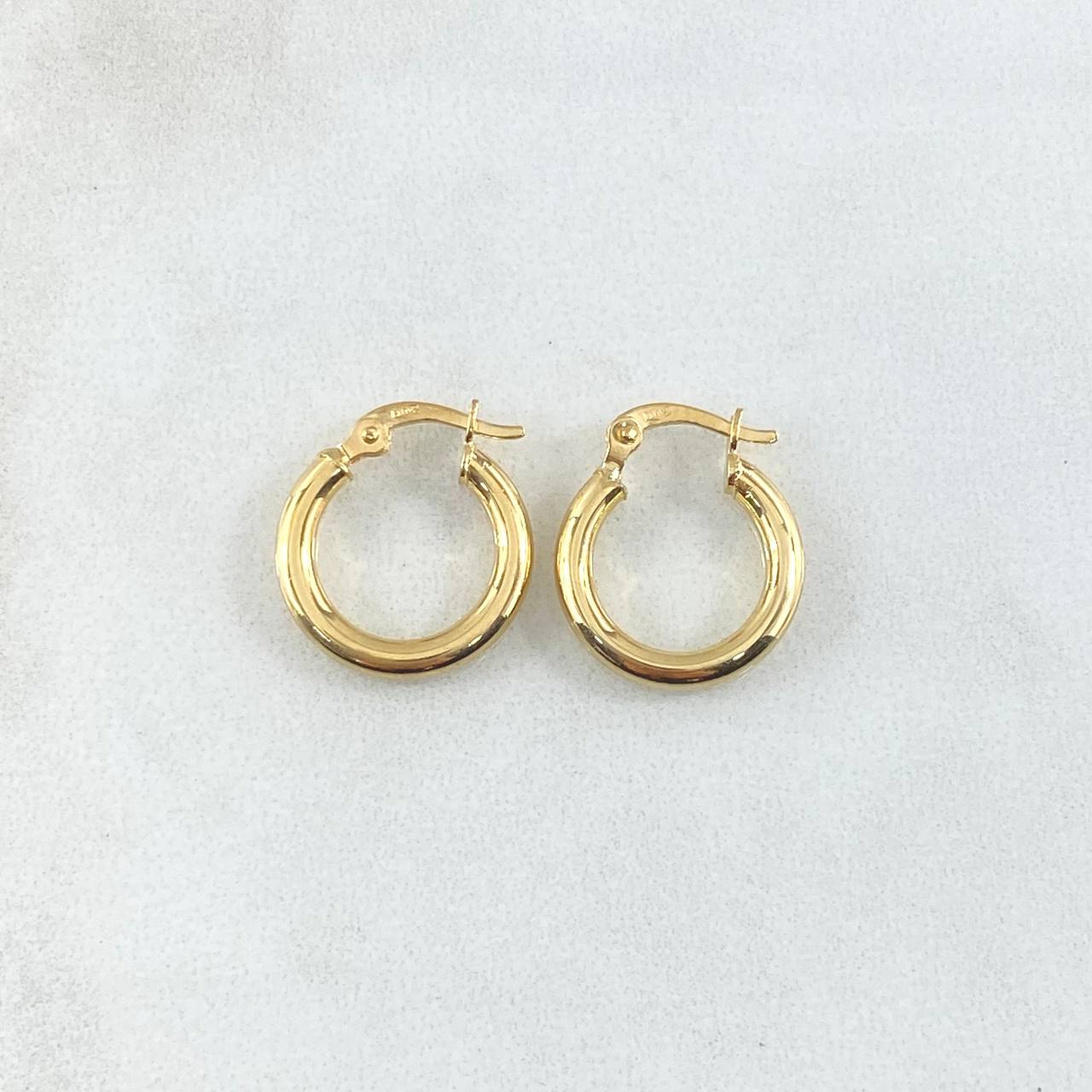 Candongas Boni 1.2gr / 1.8cm / Lisas Oro Amarillo 18K *