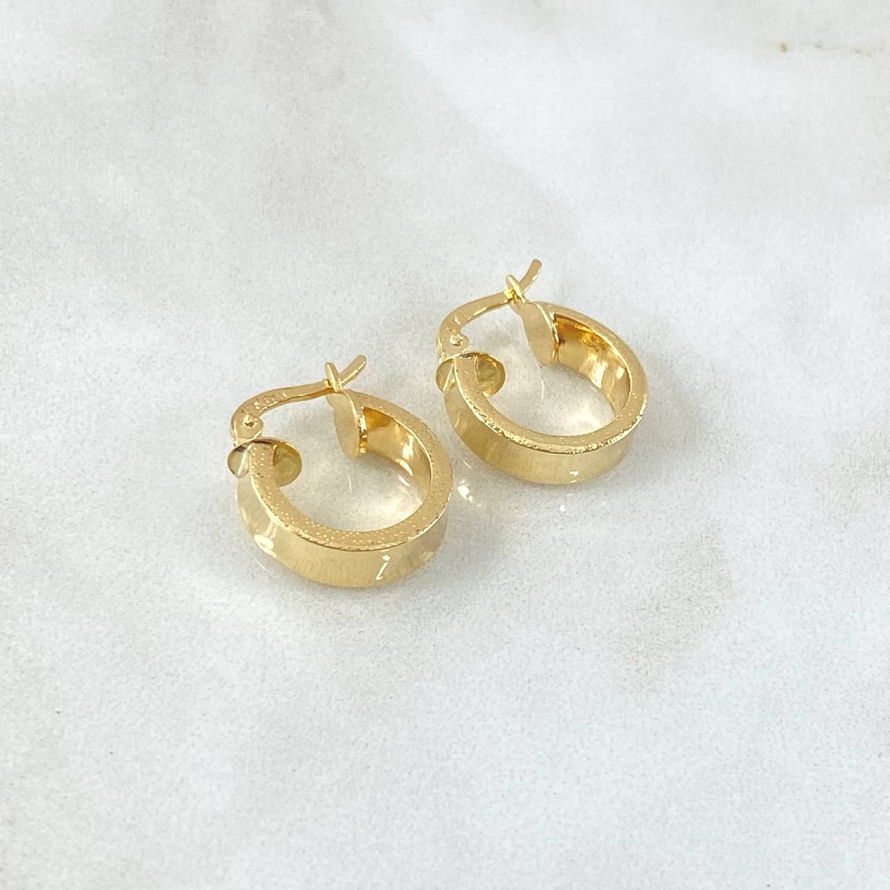 Candongas Diani 1gr / 1.1cm / Bordes Puntados Oro Amarillo 18K *