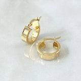 Candongas Diani 1gr / 1.1cm / Bordes Puntados Oro Amarillo 18K *