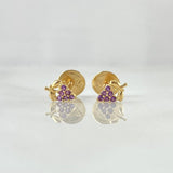 Topos Uva 0.6gr / 6cm / Morado Oro Amarillo 18K