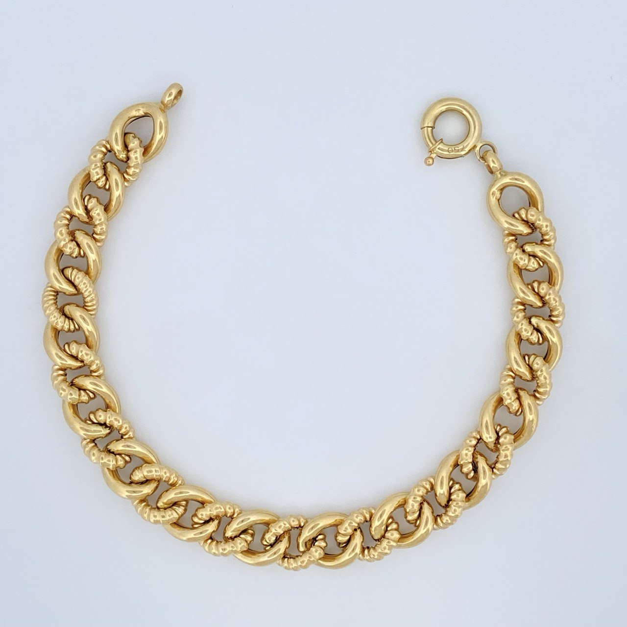 Pulso Cubano 10.55gr / 20cm / +1 Oro 18K $