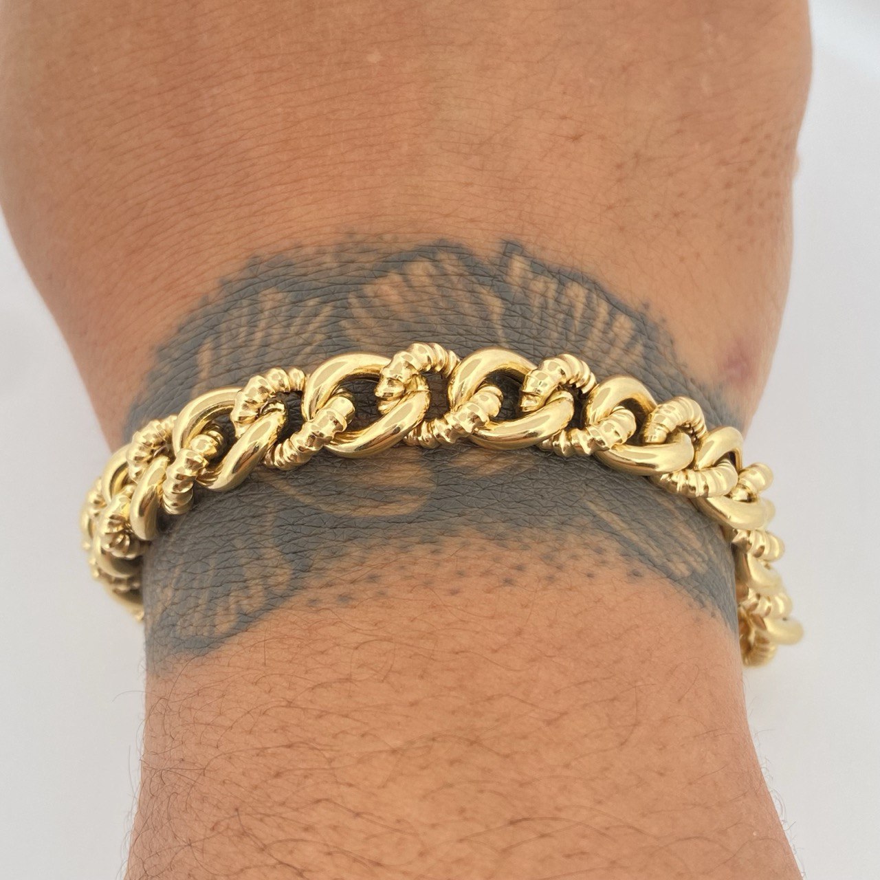 Pulso Cubano 10.55gr / 20cm / +1 Oro 18K $
