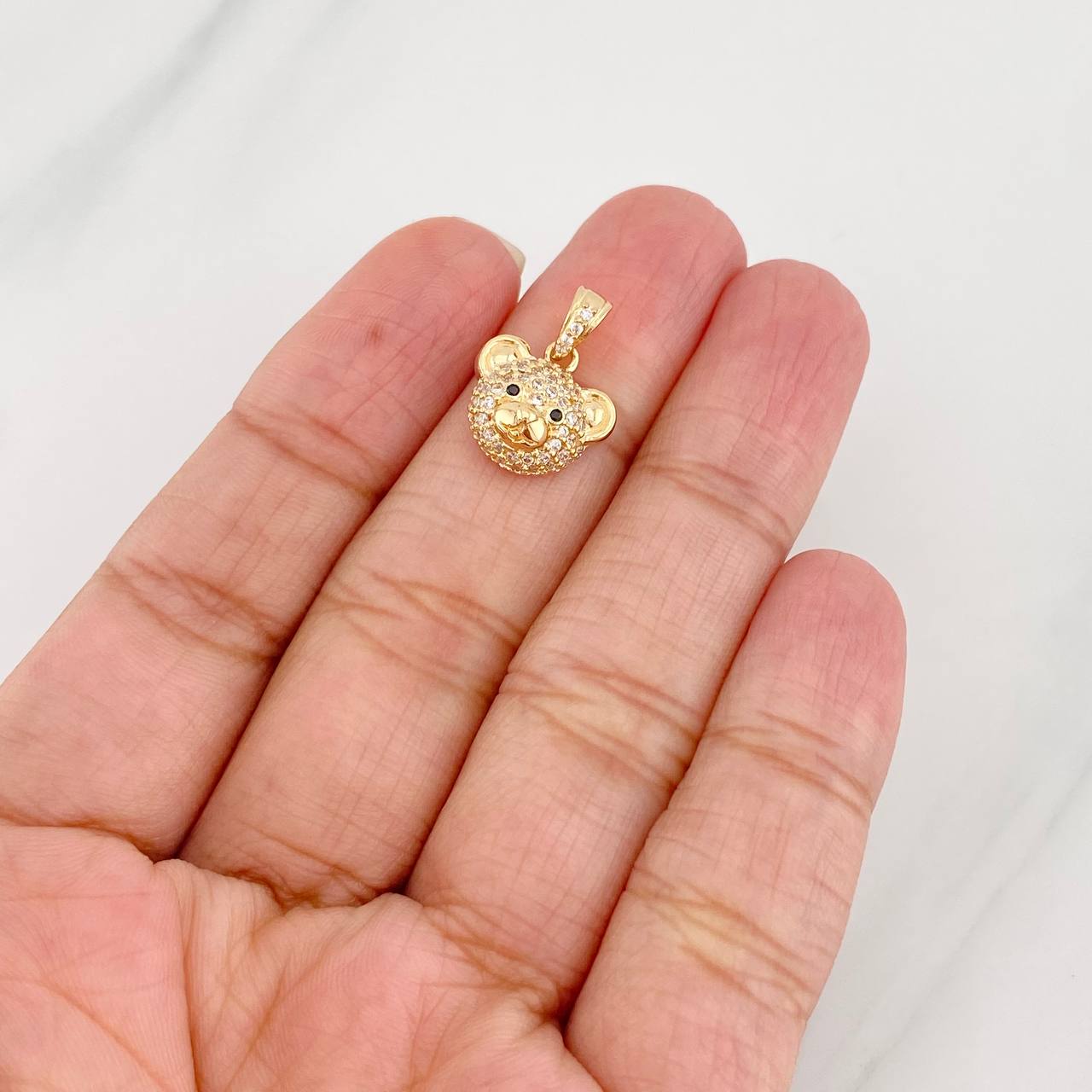 Dije Rostro Oso 1.95g / 1.5cm Oro Amarillo 18K
