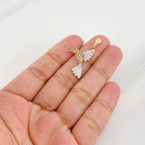 Dije Colibri 2.05g / 3cm Dos Oros Amarillo Blanco 18K