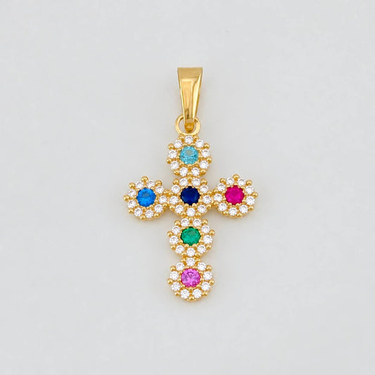 Dije Cruz Tupida 1.3g / 2.7cm Oro Amarillo 18K