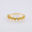 Anillo Zafiros Verdes Amarillos 90pts 1.75gr / T7 1/2 / Oro Amarillo 18K