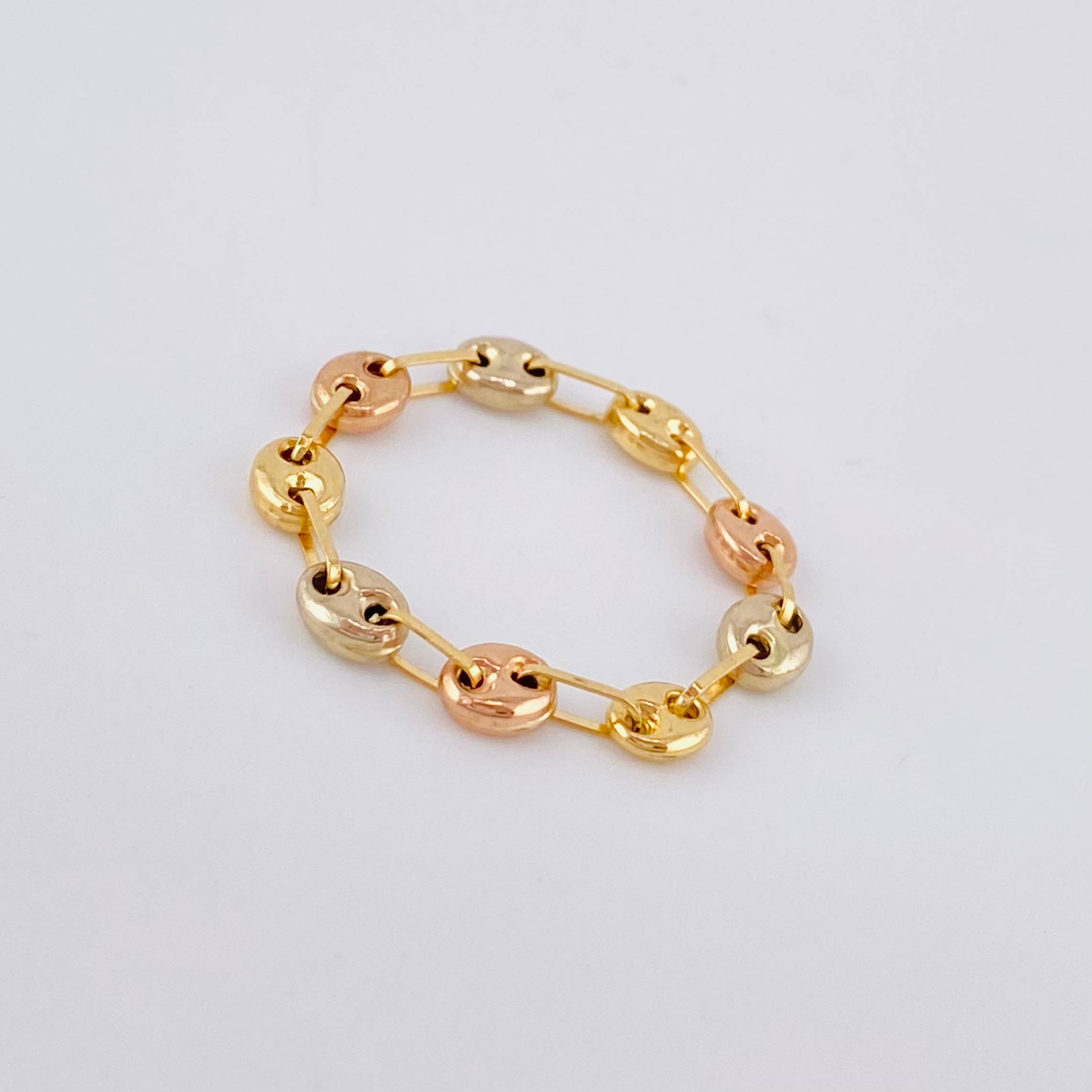 Anillo Gc 0.95gr / T10 1/2 - T11 / 4mm Tres Oros 18K *